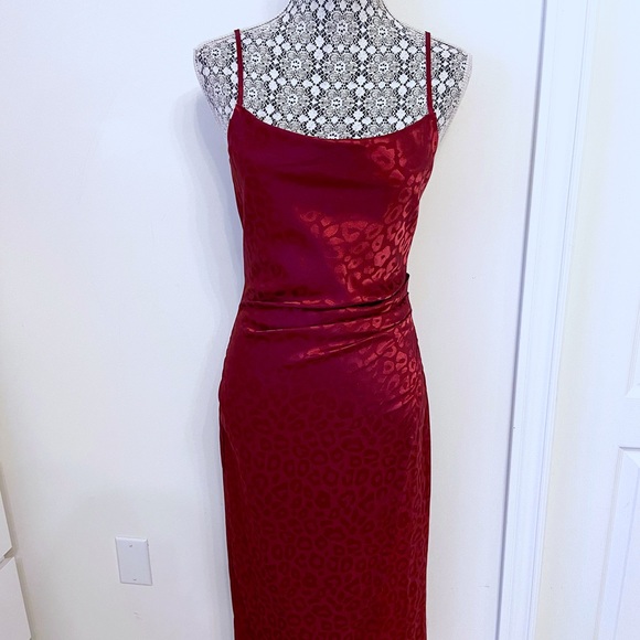 Spaghetti Strap Satin Cowl Neck Dress, Size S - Picture 1 of 5